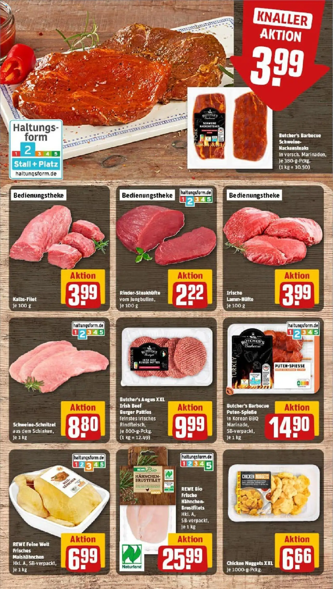 Rewe prospekt Frankfurt / Nied	 - gültig ab dem 22.06.2025 | Seite: 8 | Produkte: Nackensteaks, Hahnchen, Burger, Steak