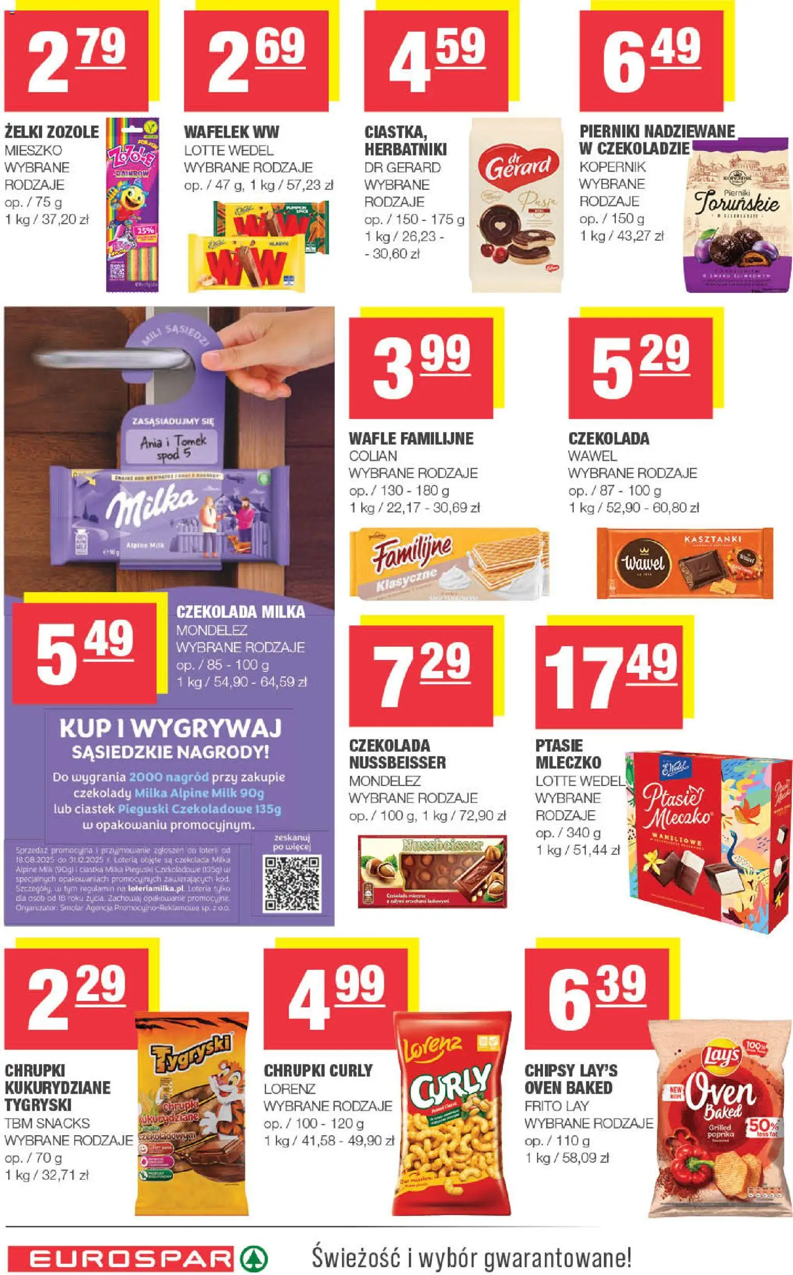 Spar Gazetka - Eurospar od 05.11.2025 | Strona: 12 | Produkty: Chrupki, Czekolada milka, Milka, Żelki