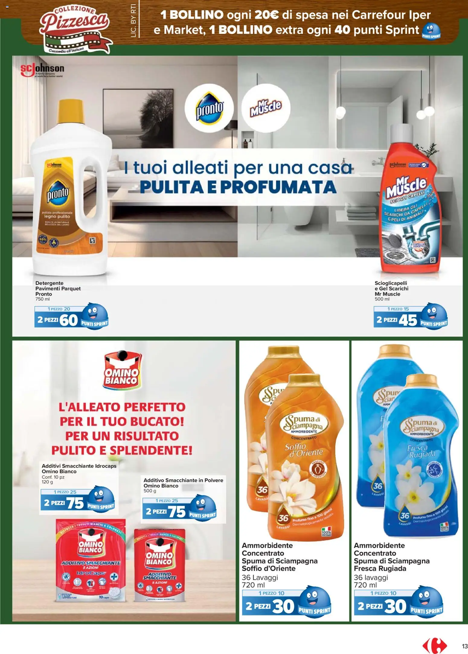 Volantino Carrefour del 17.02.2026 | Pagina: 13 | Prodotti: Ammorbidente, Detergente, Profumo