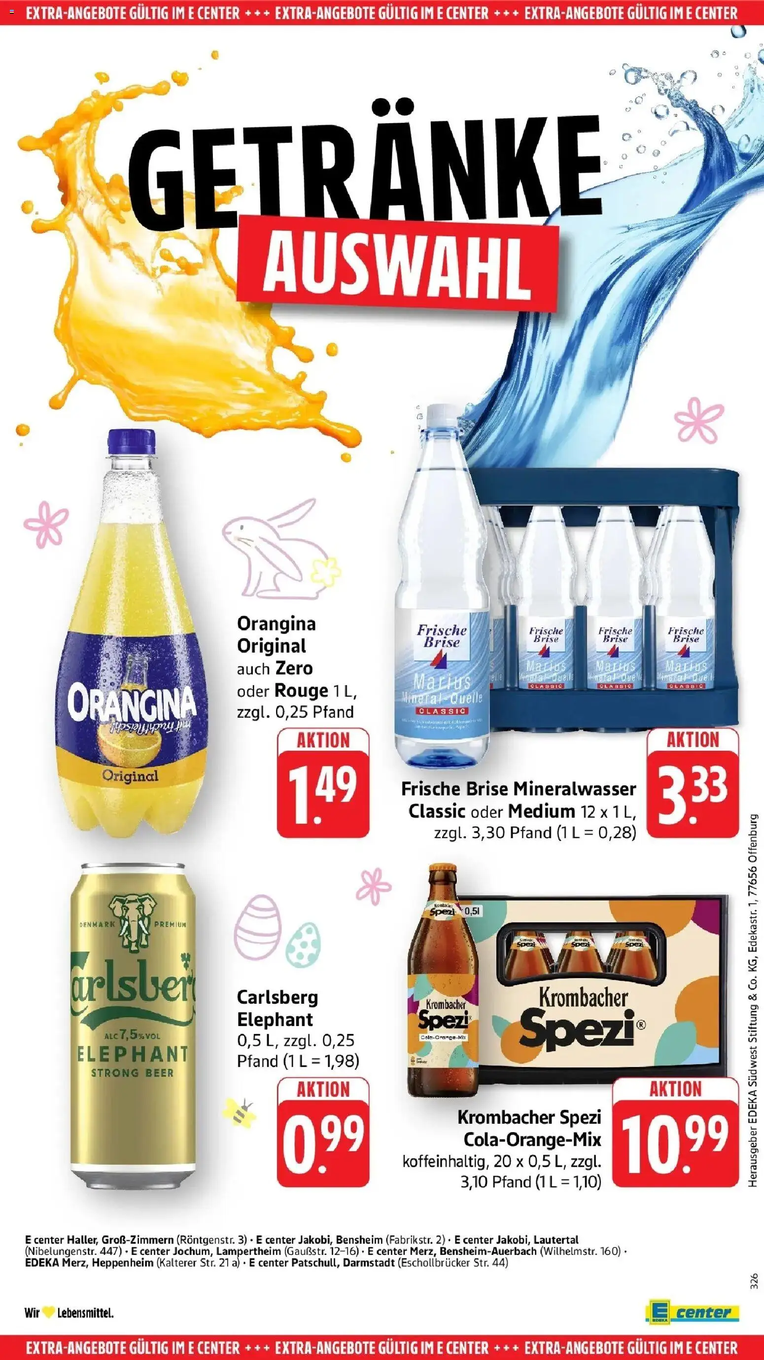 Edeka prospekt Heppenheim	 – gültig ab 30.03.2026 | Seite: 65 | Produkte: Carlsberg, Rouge, Mineralwasser, Krombacher