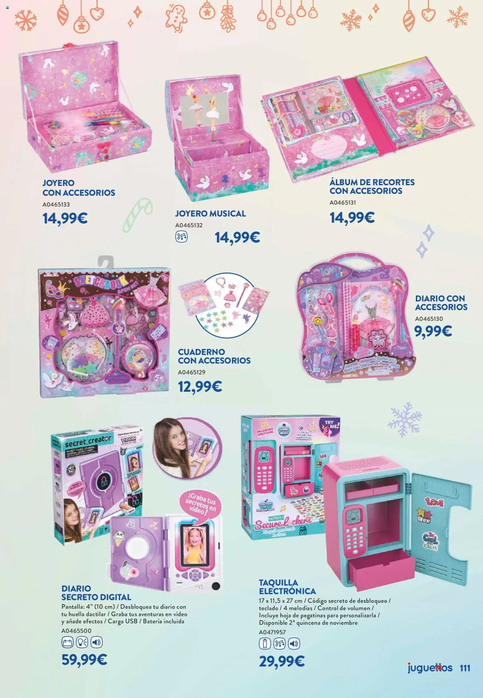 Juguettos catálogo Navidad │ válido desde el 27.10.2025 | Página: 111 | Productos: Teclado, Video, USB, Batería