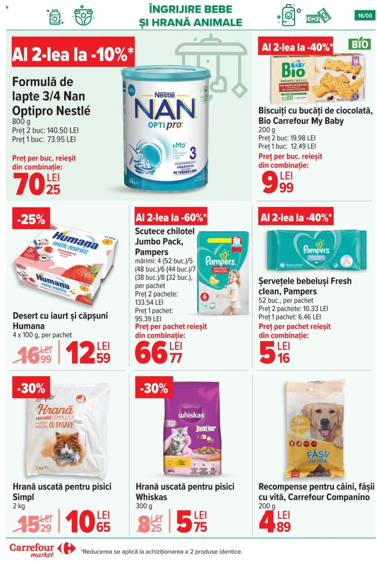 Noul catalog Carrefour – valabil de la 17.09.2025 | Pagină: 16 | Produse: Lapte, Iaurt, Căpșuni, Scutece