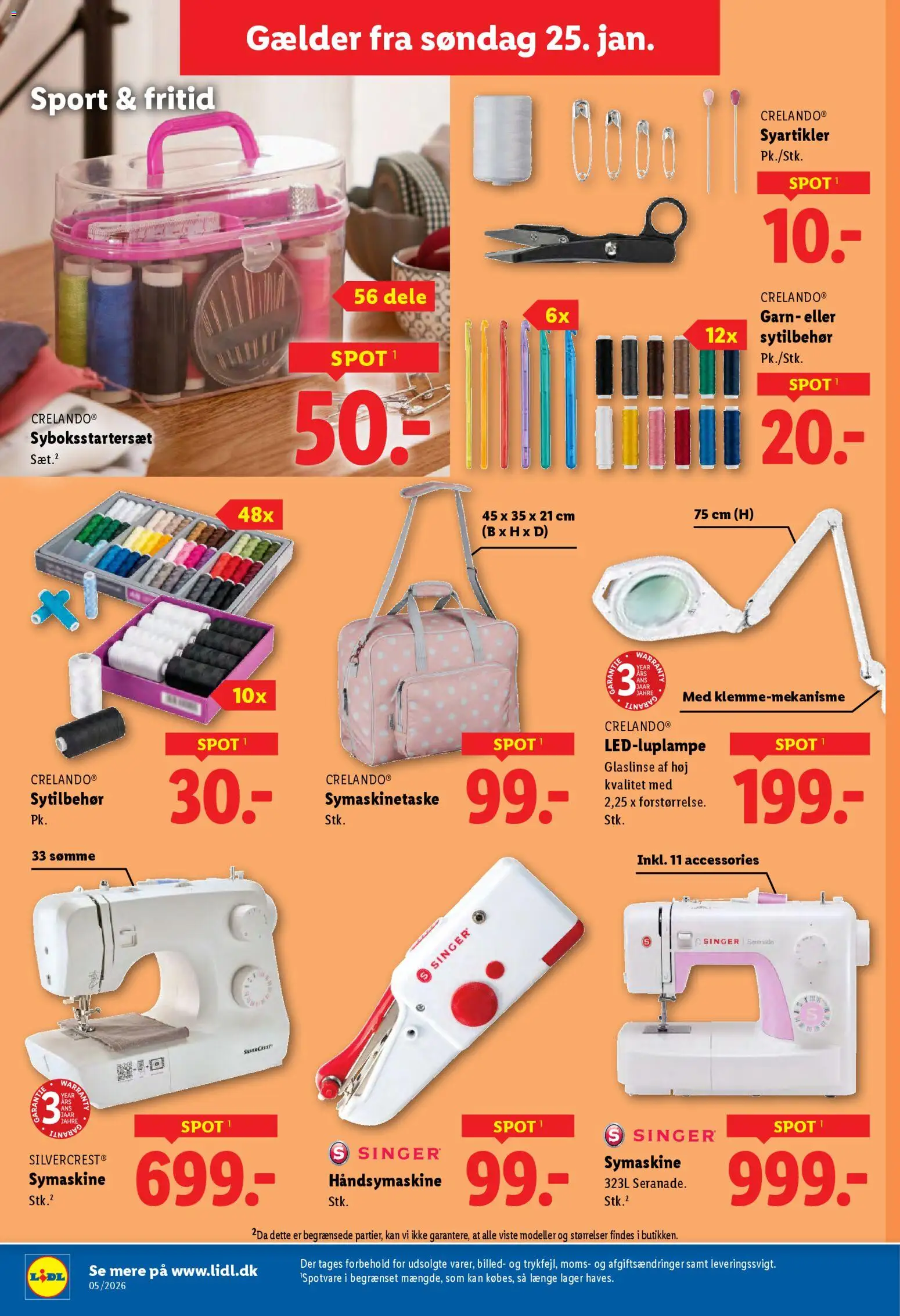 Lidl tilbudsavis – gyldig fra 25.01.2026 | Side: 20 | Produkter: Søm, Symaskine