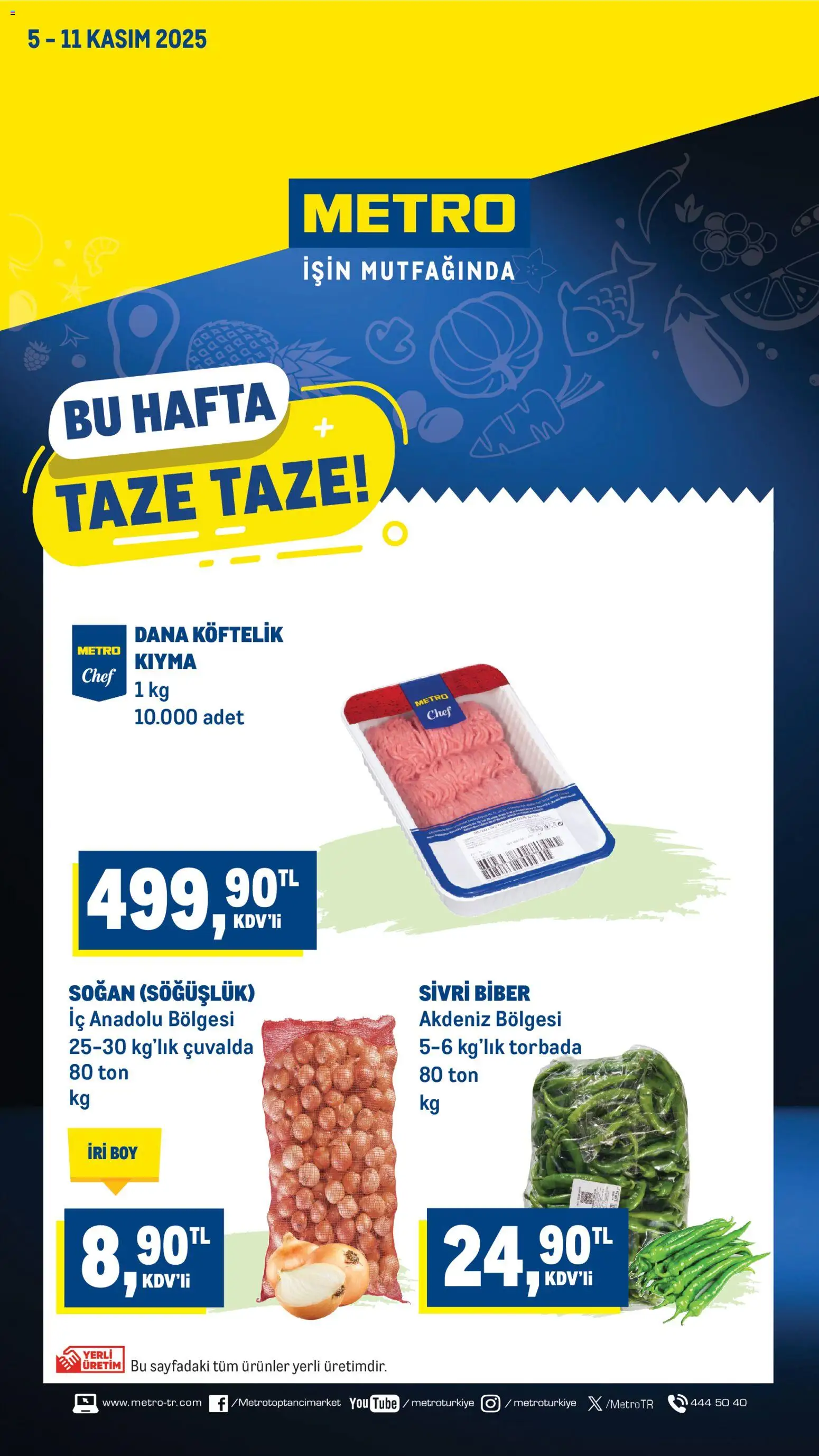 Metro Katalog - 05.10.2025 tarihinden itibaren geçerlidir | Sayfa: 1 | Ürünler: Soğan, Biber, Kıyma