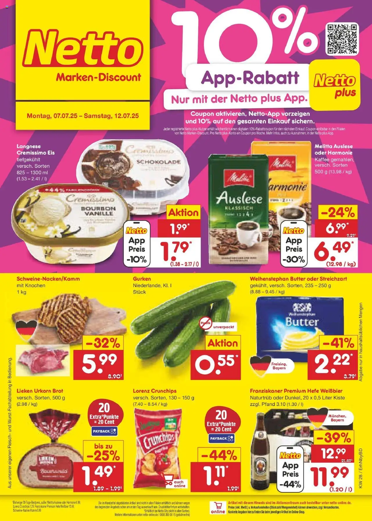 Netto Marken-Discount prospekt Ergolding	 - gültig ab dem 07.07.2025 | Seite: 1 | Produkte: Franziskaner, Kaffee, Weißbier, Hefe weissbier
