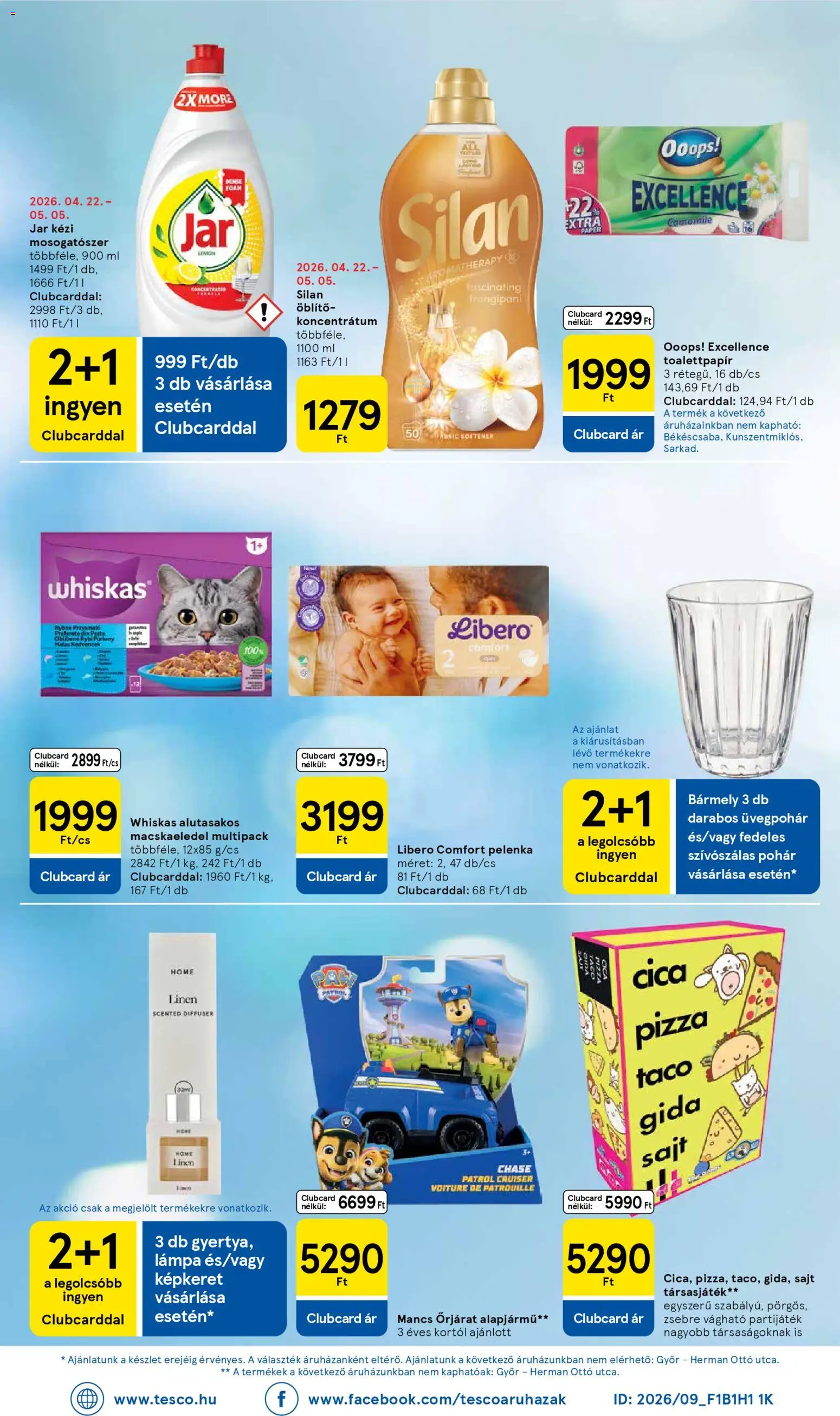 Tesco akciós ujság - amely érvényes a következő dátumtól: 29.04.2026 | Oldal: 8 | Termékek: Képkeret, Sajt, Pizza, Társasjáték