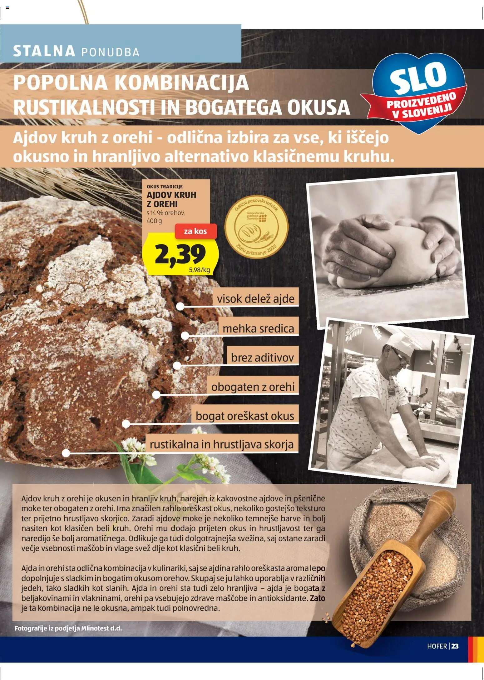 Novi Hofer katalog ponudbe – veljaven od 23.10.2025 | Stran: 23 | Izdelki: Kos, Kruh, Ajda