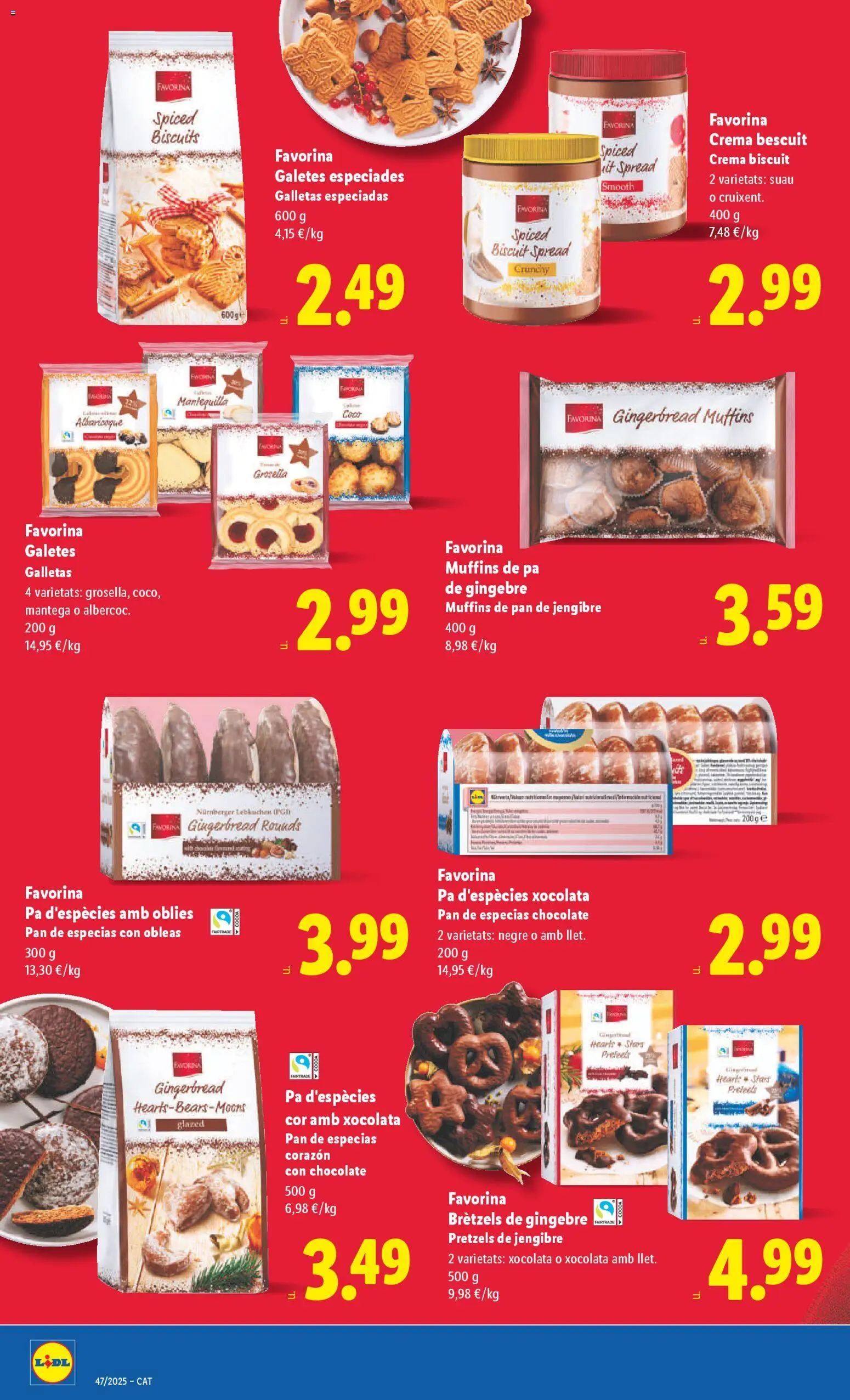 Lidl folleto │ válido desde el 17.11.2025 | Página: 46 | Productos: Pan, Crema, Galletas, Καλόγερος