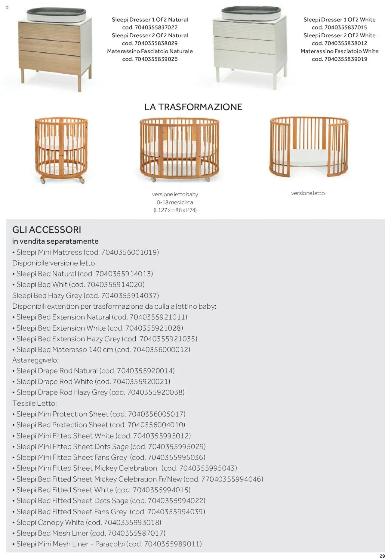 Volantino Prenatal del 01.01.2025 | Pagina: 22 | Prodotti: Lettino, Culla, Materasso, Fasciatoio