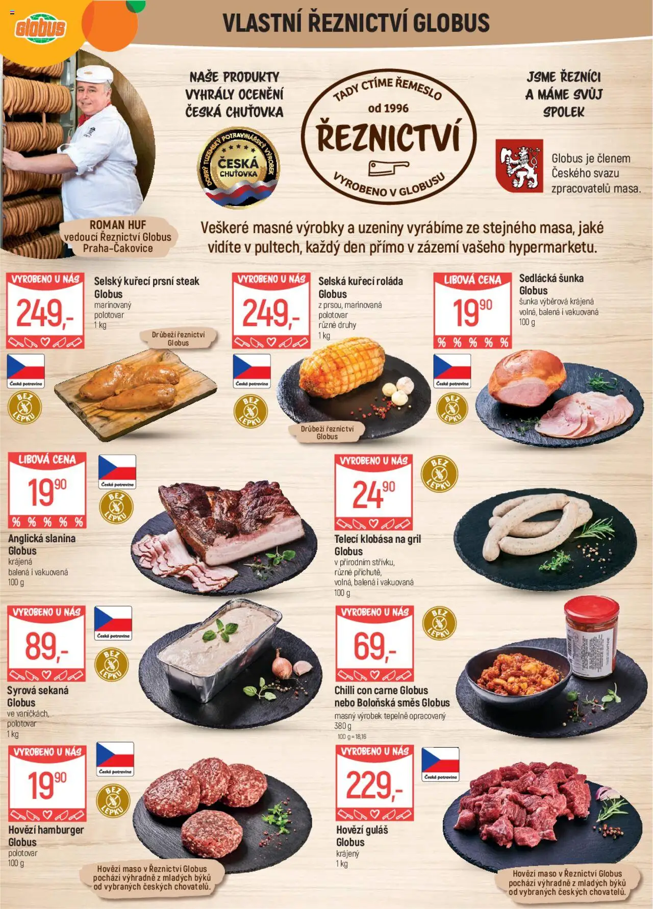 Globus leták od 25.06.2025 | Strana: 5 | Produkty: Hamburger, Hovězí, Uzeniny, Chilli con carne