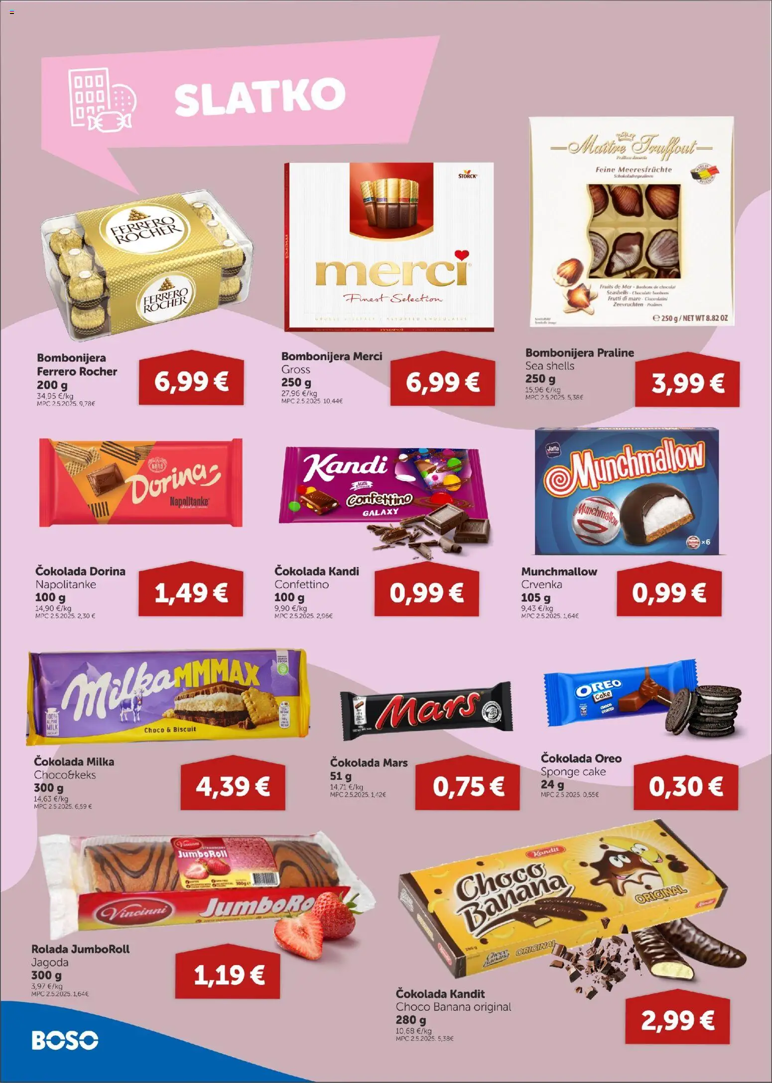 Boso katalog | vrijedi od 23.10.2025 | Stranica: 8 | Proizvodi: Čokolada, Merci, Milka, Ferrero Rocher