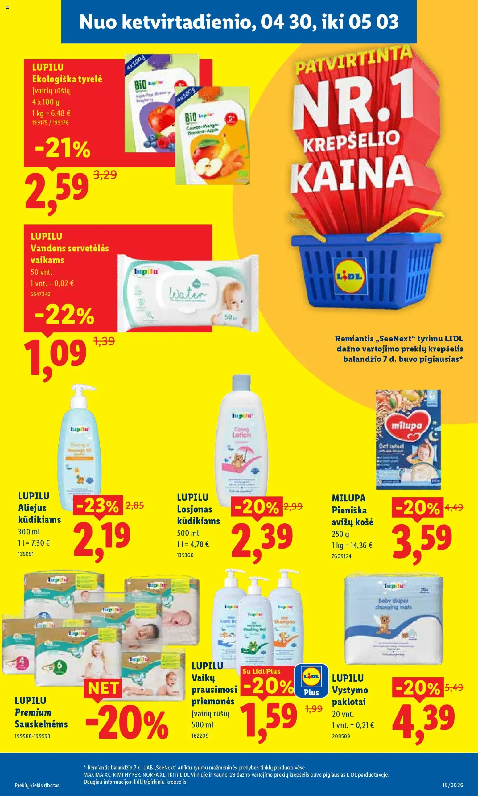 LIDL akcijos nuo 27.04.2026 | Puslapis: 27 | Prekių: Košė, Aliejus, Krepšelis