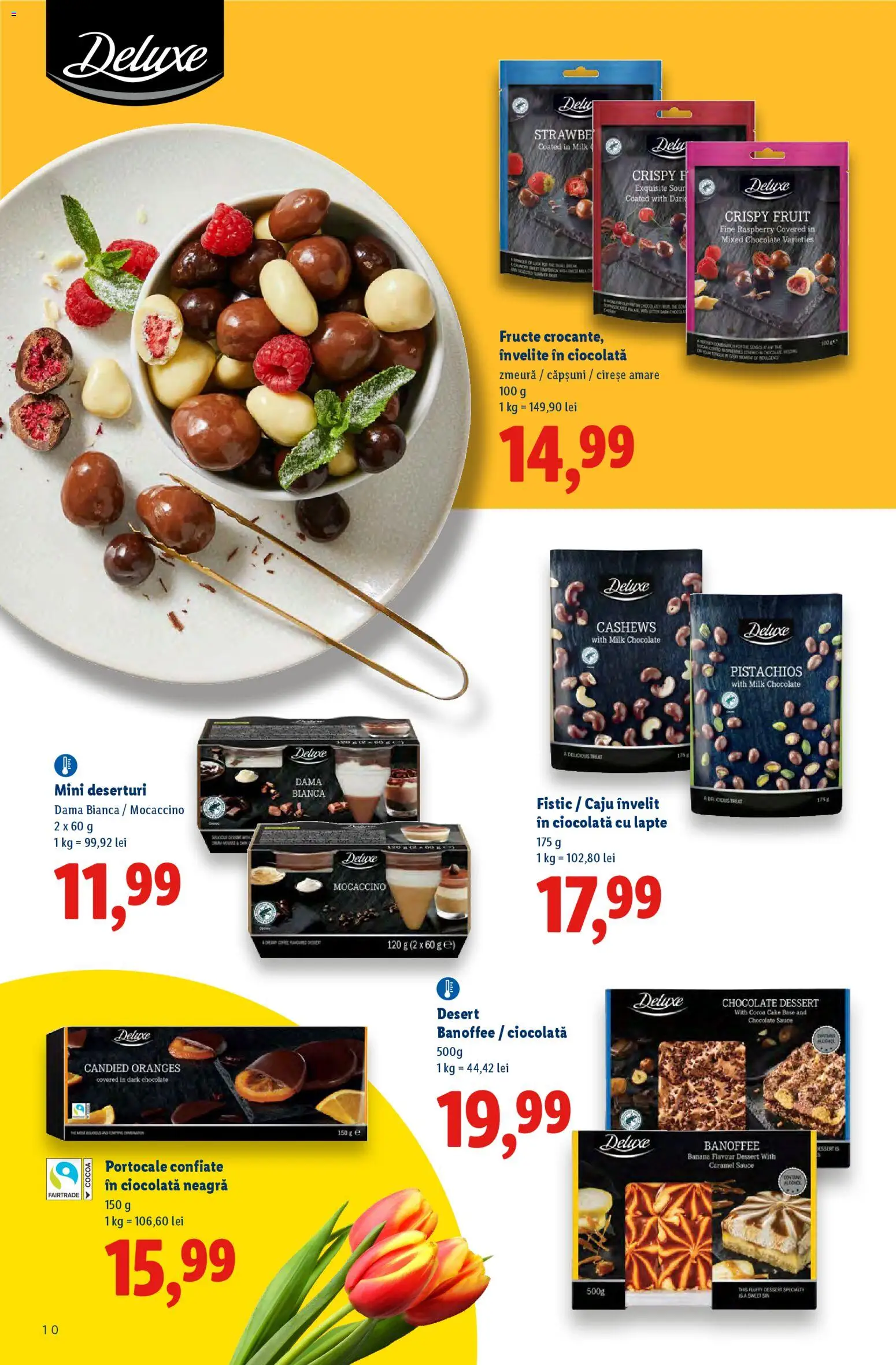 Noul catalog Lidl – valabil de la 02.03.2026 | Pagină: 10 | Produse: Zmeură, Lapte, Ciocolată, Portocale