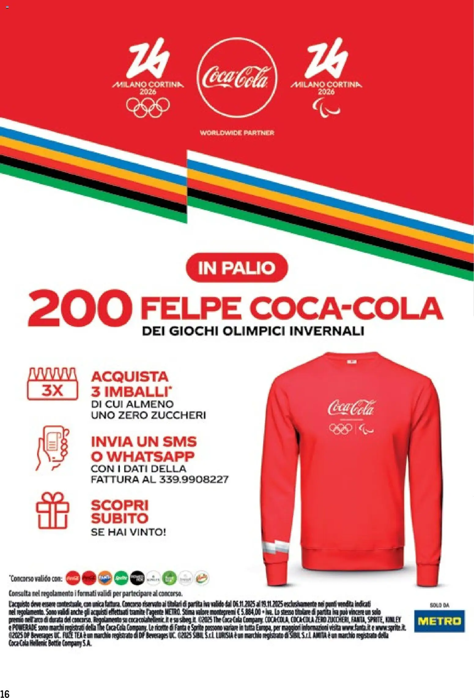 Volantino Metro del 06.11.2025 | Pagina: 16 | Prodotti: Tè, The, Fanta, Coca Cola