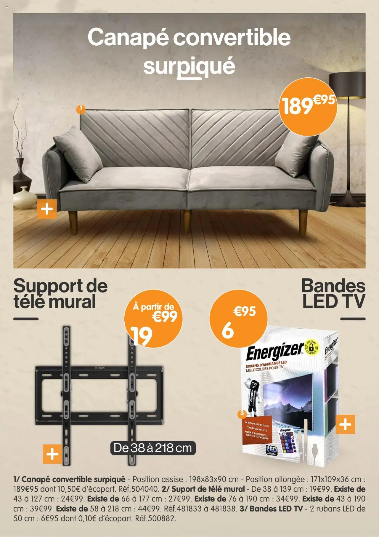  | Page: 5 | Produits: USB, Canapé convertible, Canapé
