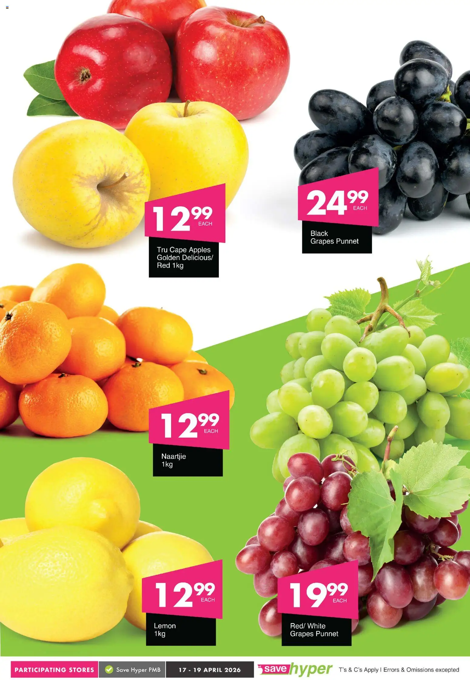 New Save catalogue – valid from 17.04.2026 | Page: 6 | Products: Apples, Lemon, Grapes