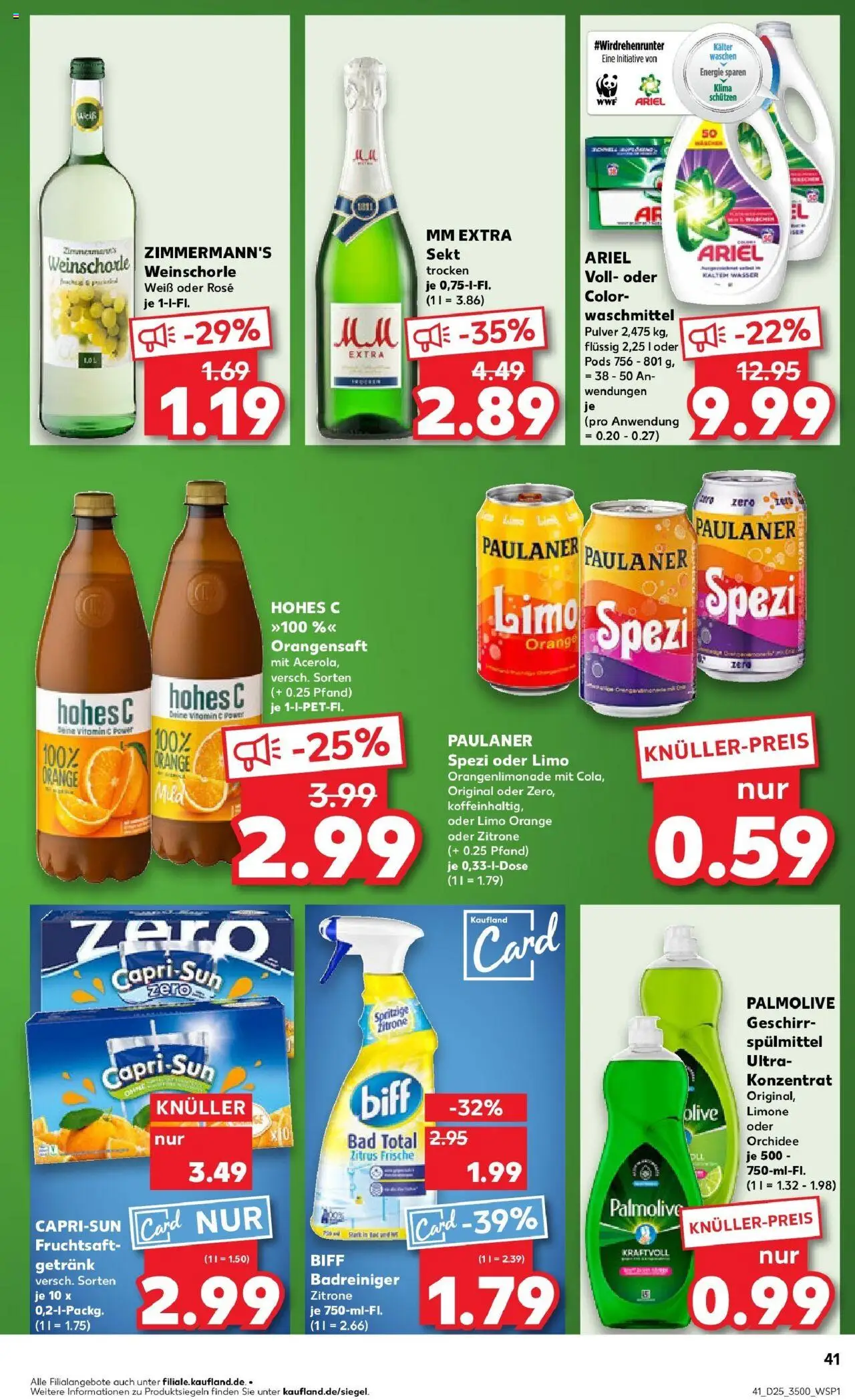 Kaufland prospekt Annaberg-Buchholz	 - gültig ab dem 22.06.2025 | Seite: 2 | Produkte: Ariel, Bad, Waschmittel, Fruchtsaft