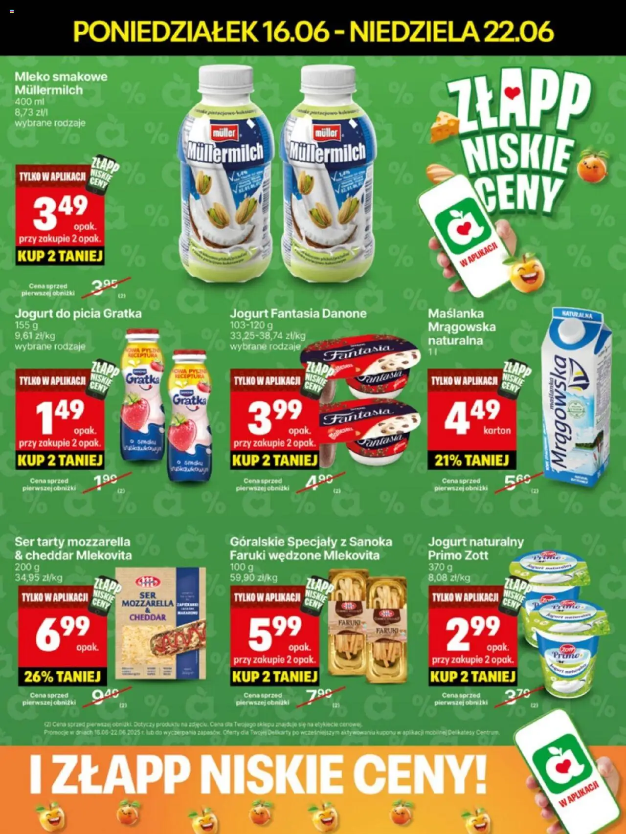 Delikatesy Centrum Gazetka od 16.06.2025 | Strona: 39 | Produkty: Maślanka, Delikatesy, Mleko, Ser