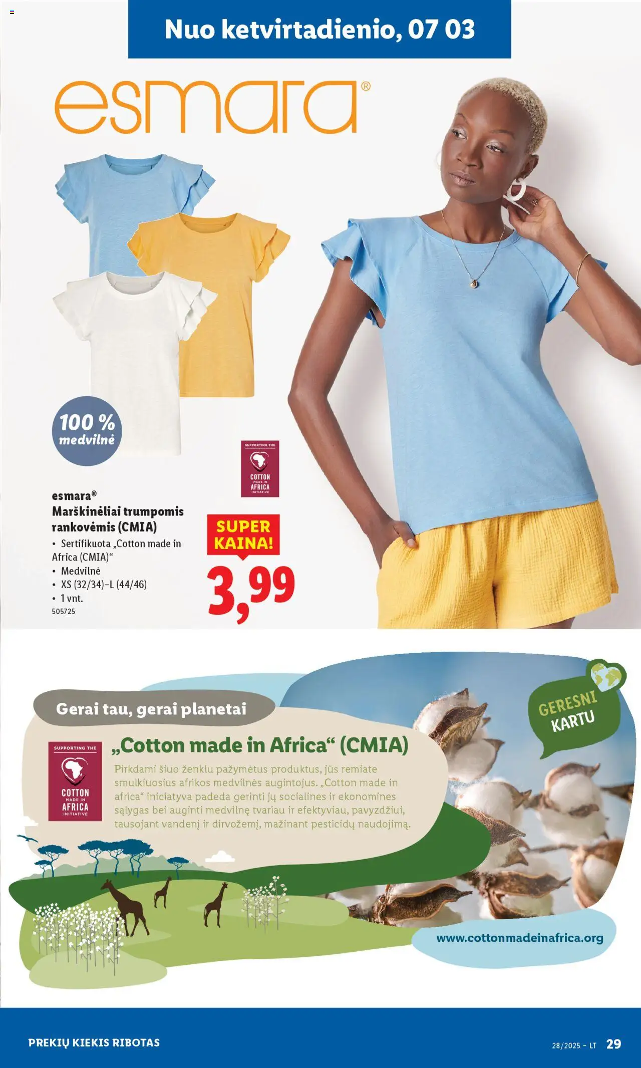 LIDL leidinys - Ne maisto prekių pasiūlymai│galioja nuo 30.06.2025 | Puslapis: 29 | Prekių: Marškinėliai
