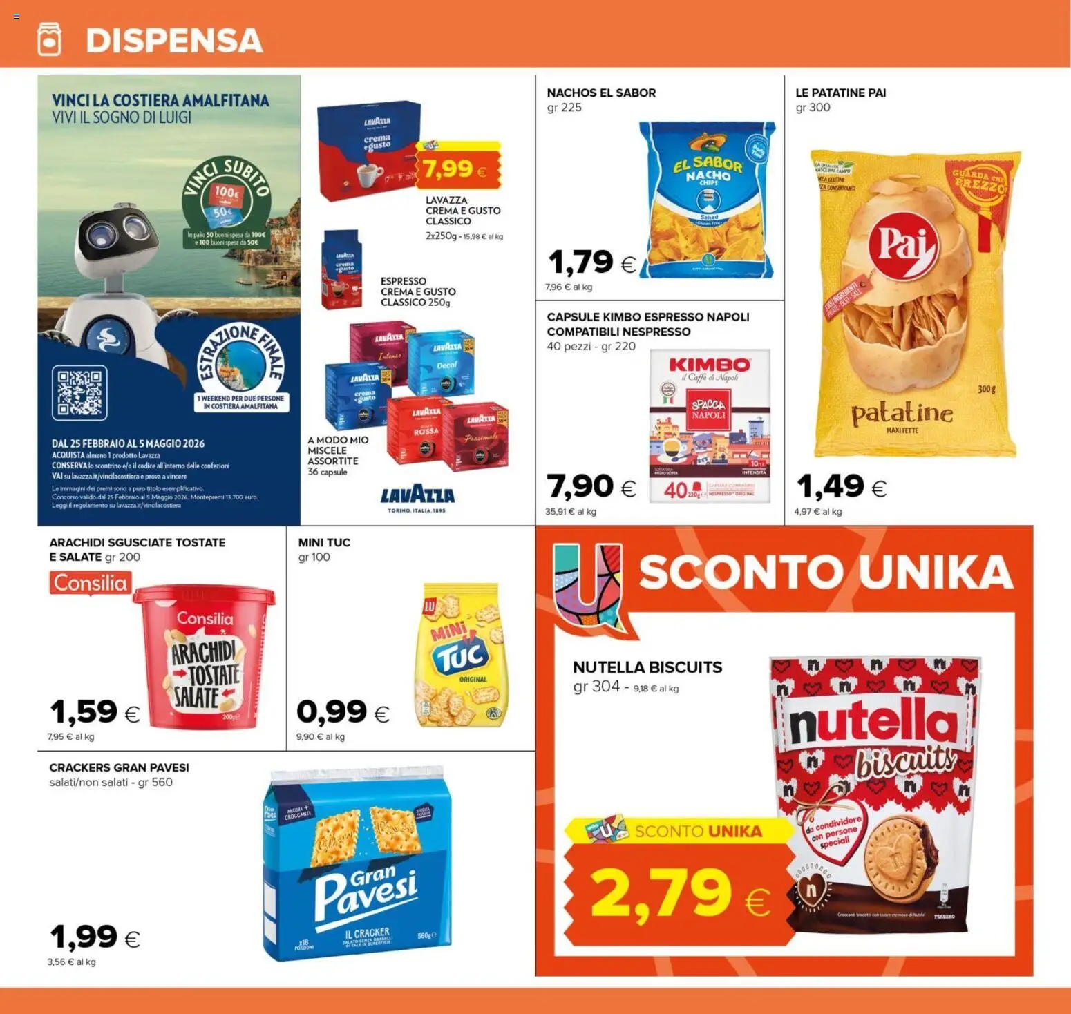 Volantino Tigre del 12.03.2026 | Pagina: 16 | Prodotti: Patatine, Nutella, Arachidi, Lavazza