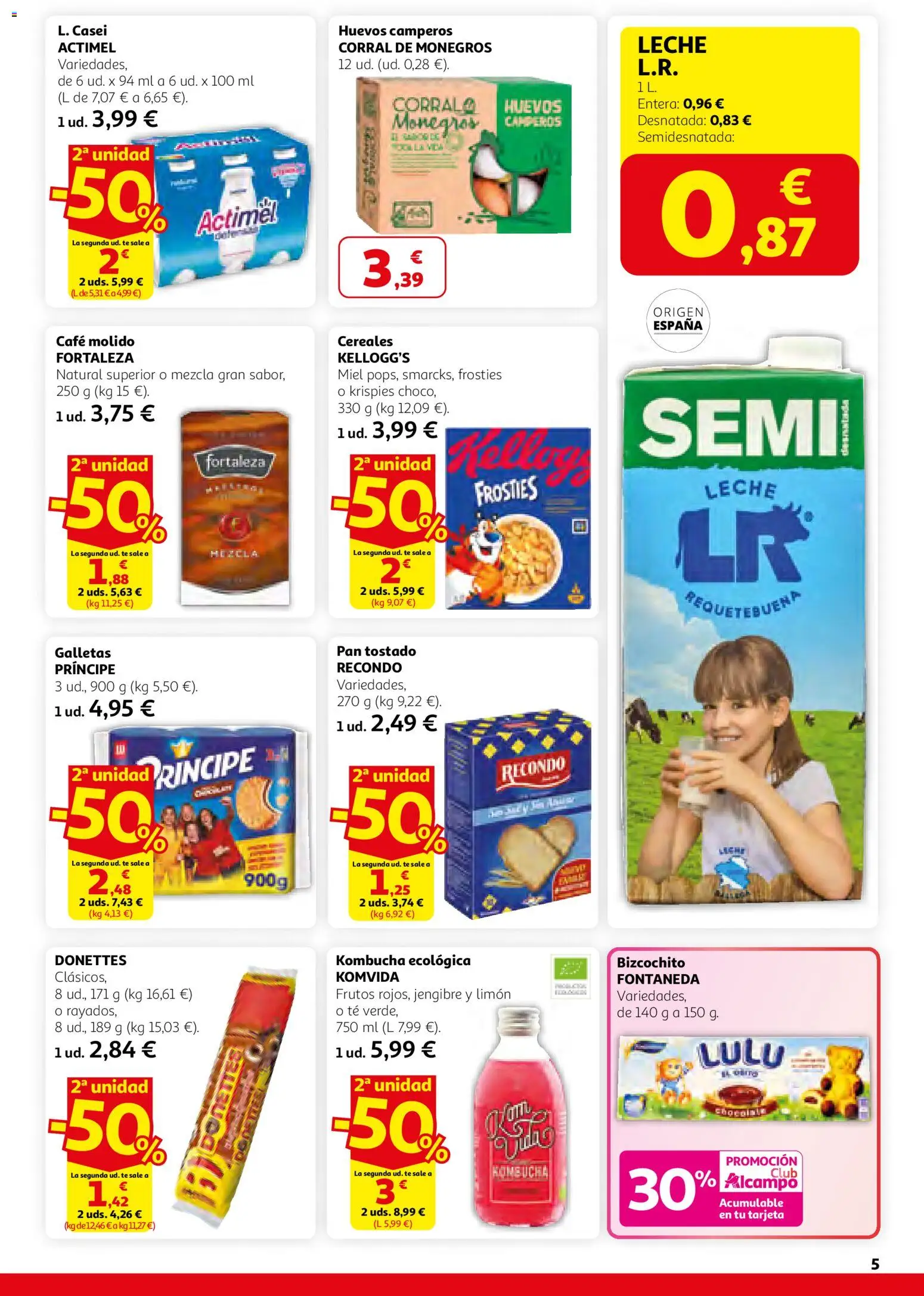 Alcampo - SM Nacional │ válido desde el 26.02.2026 | Página: 5 | Productos: Pan, Café, Café molido, Té