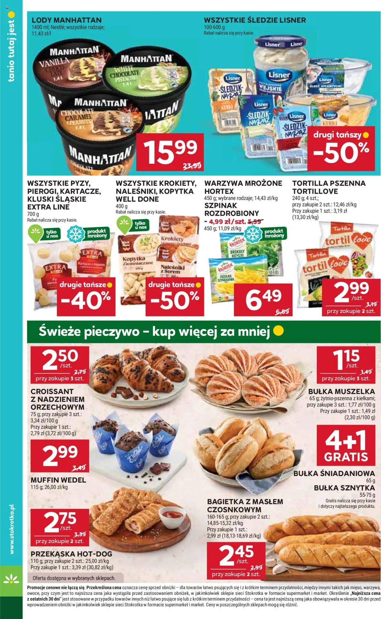 Stokrotka Gazetka - Market od 02.10.2025 | Strona: 24 | Produkty: Lody manhattan, Bułka, Kopytka, Warzywa