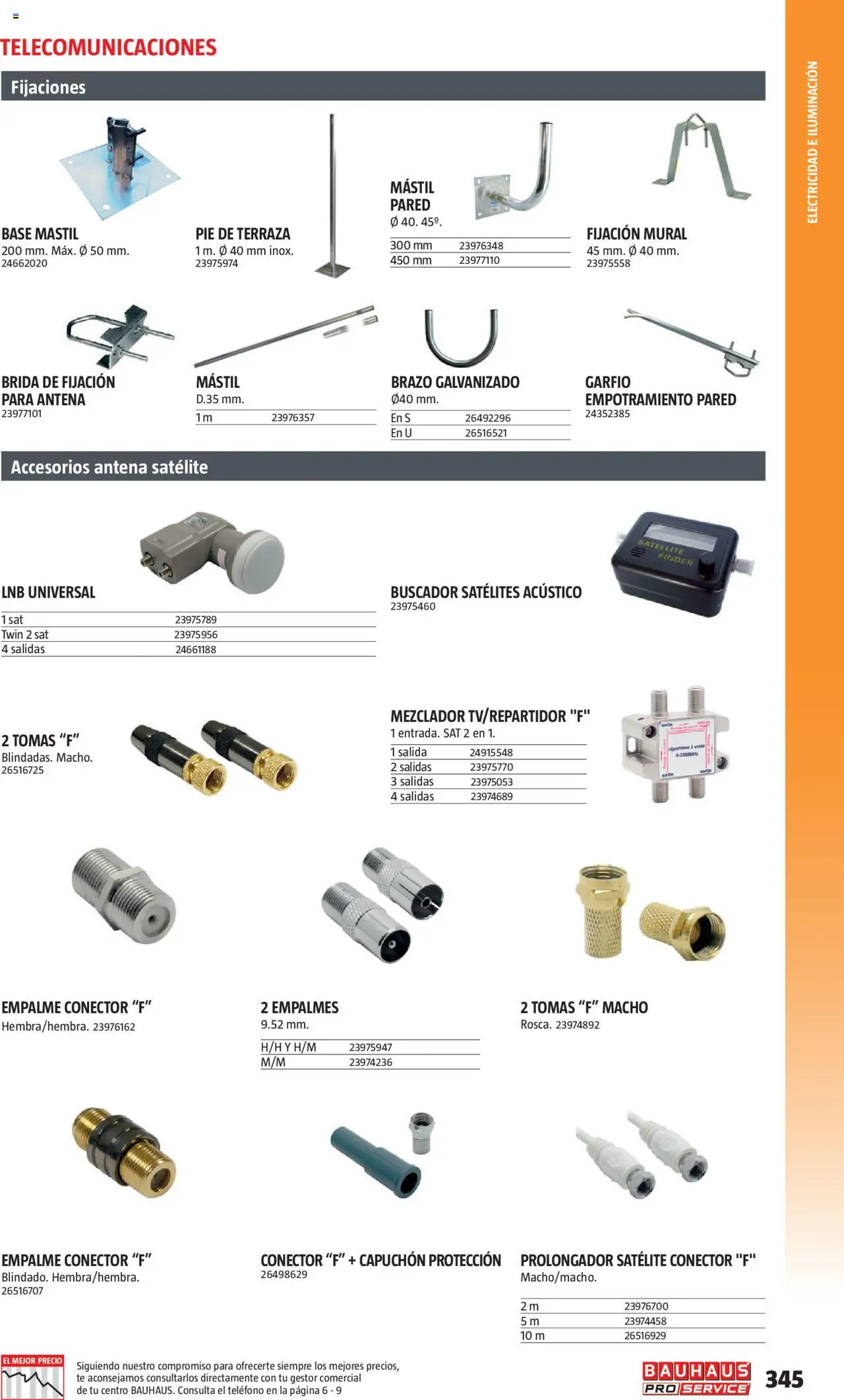 Bauhaus - ProService  │ válido desde el 24.02.2025 | Página: 345 | Productos: Teléfono, Conector, Satélite, Mezclador
