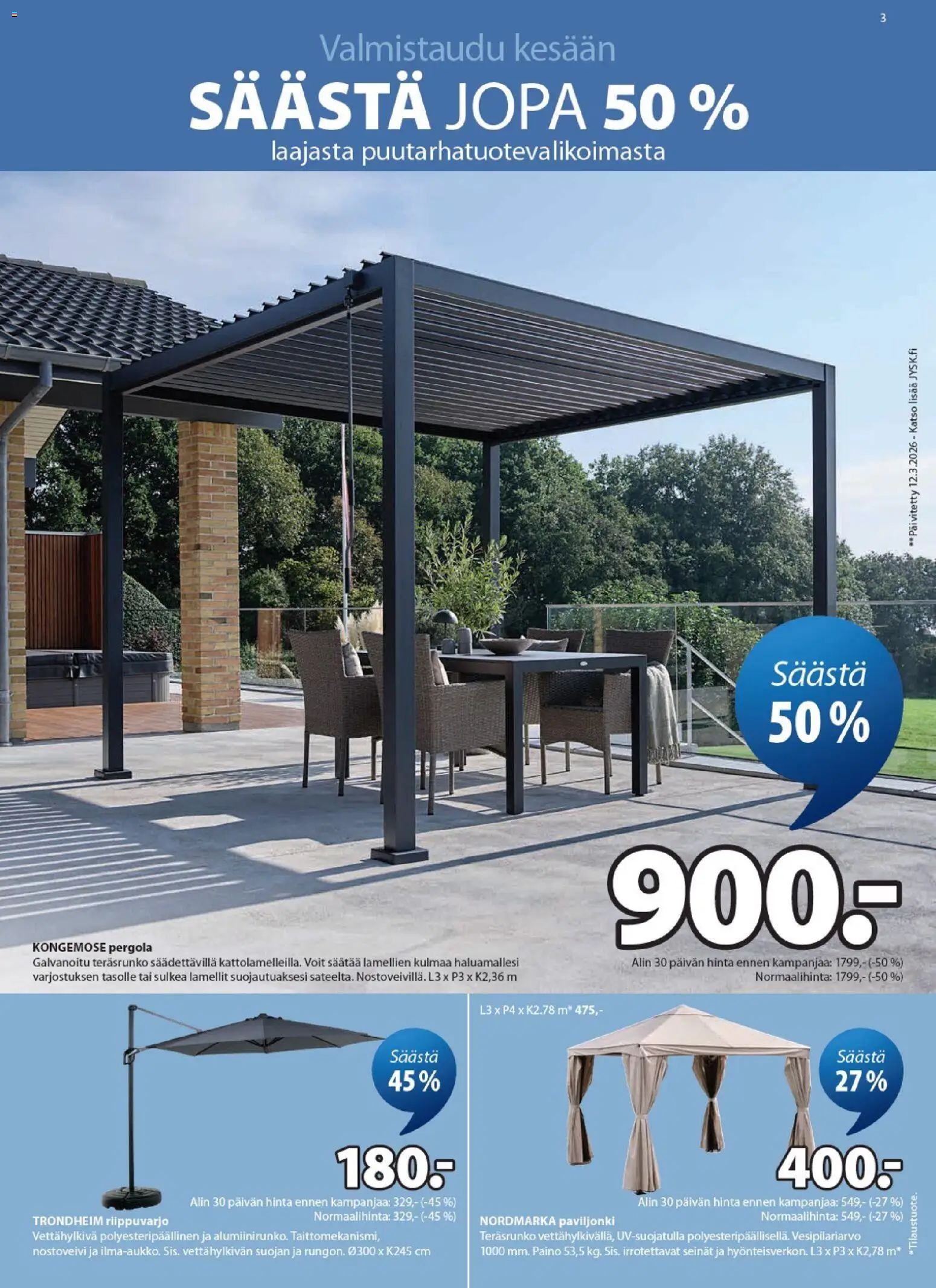 JYSK tarjoukset – voimassa 23.04.2026 alkaen | Sivu: 3