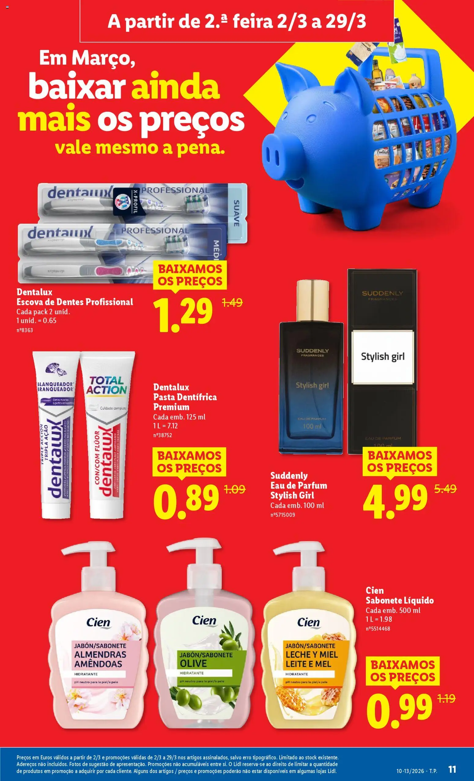 Lidl folheto │ válido de 02.03.2026 | Página: 11 | Produtos: Amêndoas, Perfume, Sabonete líquido, Mel