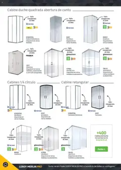 Pré-visualização Leroy Merlin Catálogo válido de 18.11.2024 | Página: 242 | Produtos: Cabines de duche