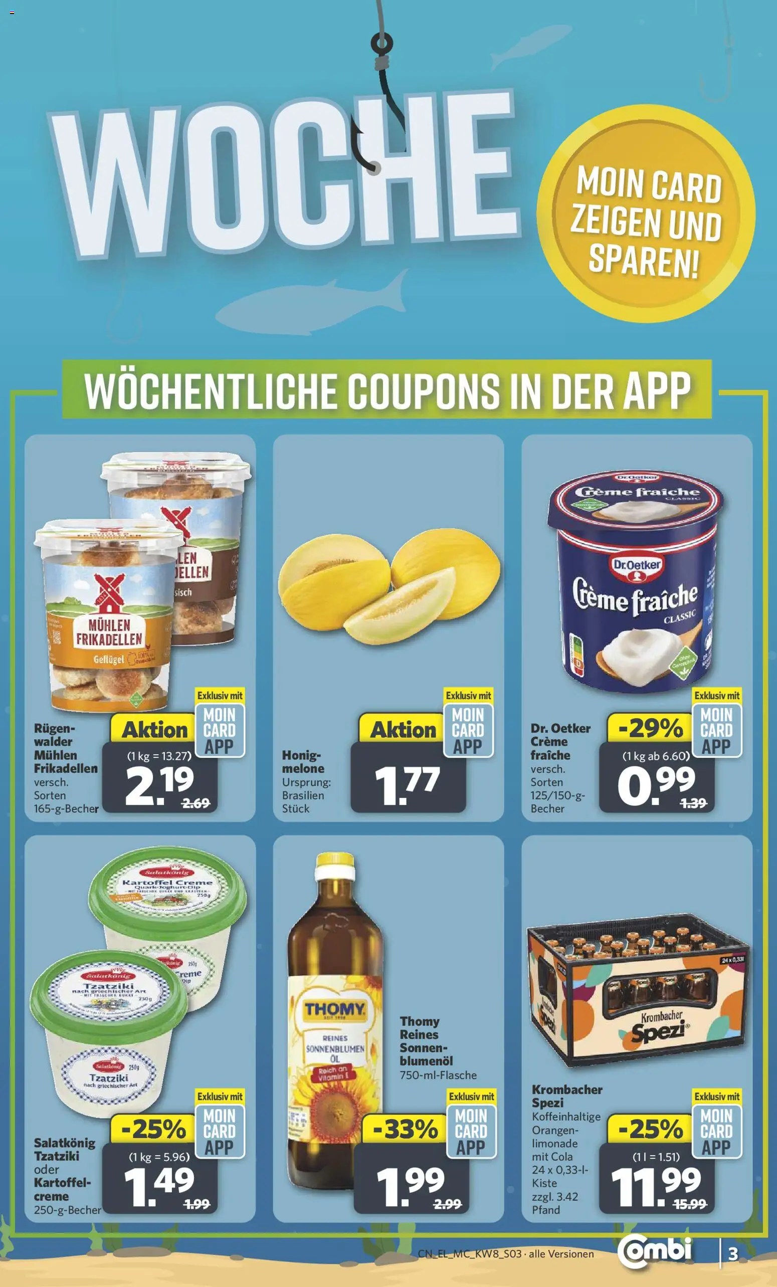 Combi  Sonderangebote – gültig ab 16.02.2026 | Seite: 3 | Produkte: Cola, Joghurt, Creme, Krombacher