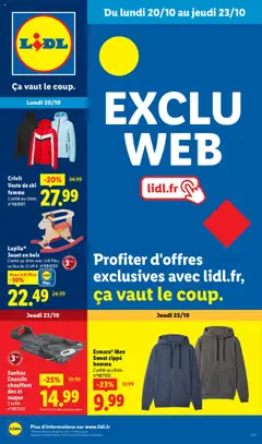 LIDL - Prévisualisation de LIDL catalogue les bonnes affaires exclu web valide à partir de 20.10.2025