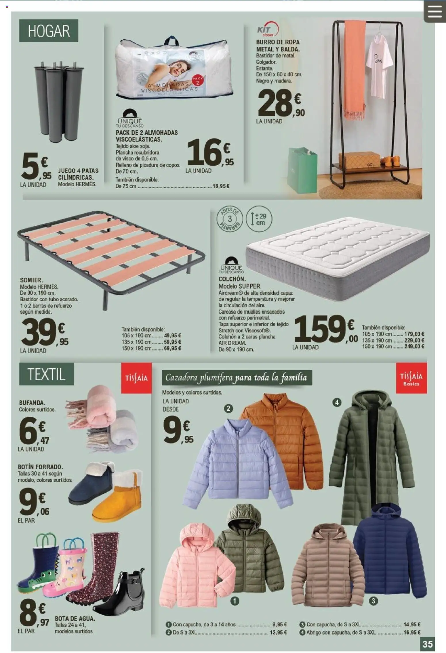 E.Leclerc folleto │ válido desde el 05.11.2025 | Página: 35 | Productos: Colchon, Ropa, Plancha
