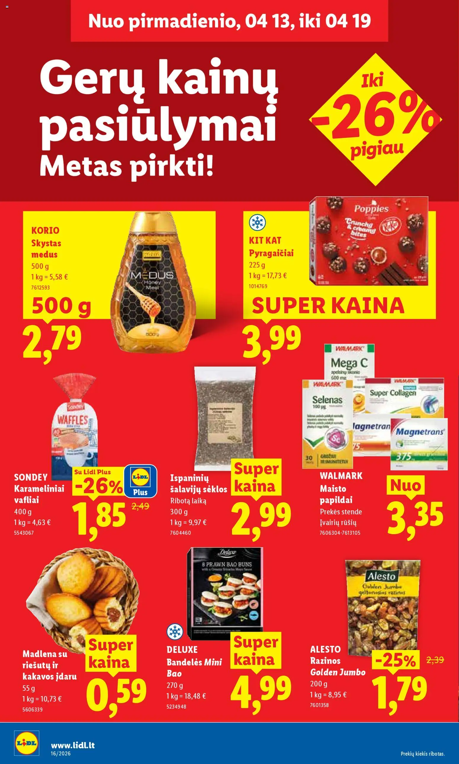 LIDL akcijos nuo 13.04.2026 | Puslapis: 20 | Prekių: Sėklos, Bandelės, Vafliai