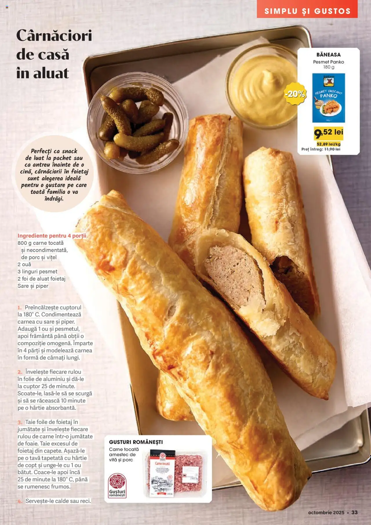 Noul catalog Mega Image – valabil de la 02.10.2025 | Pagină: 33 | Produse: Cuptor, Dale, Carne tocată, Piper