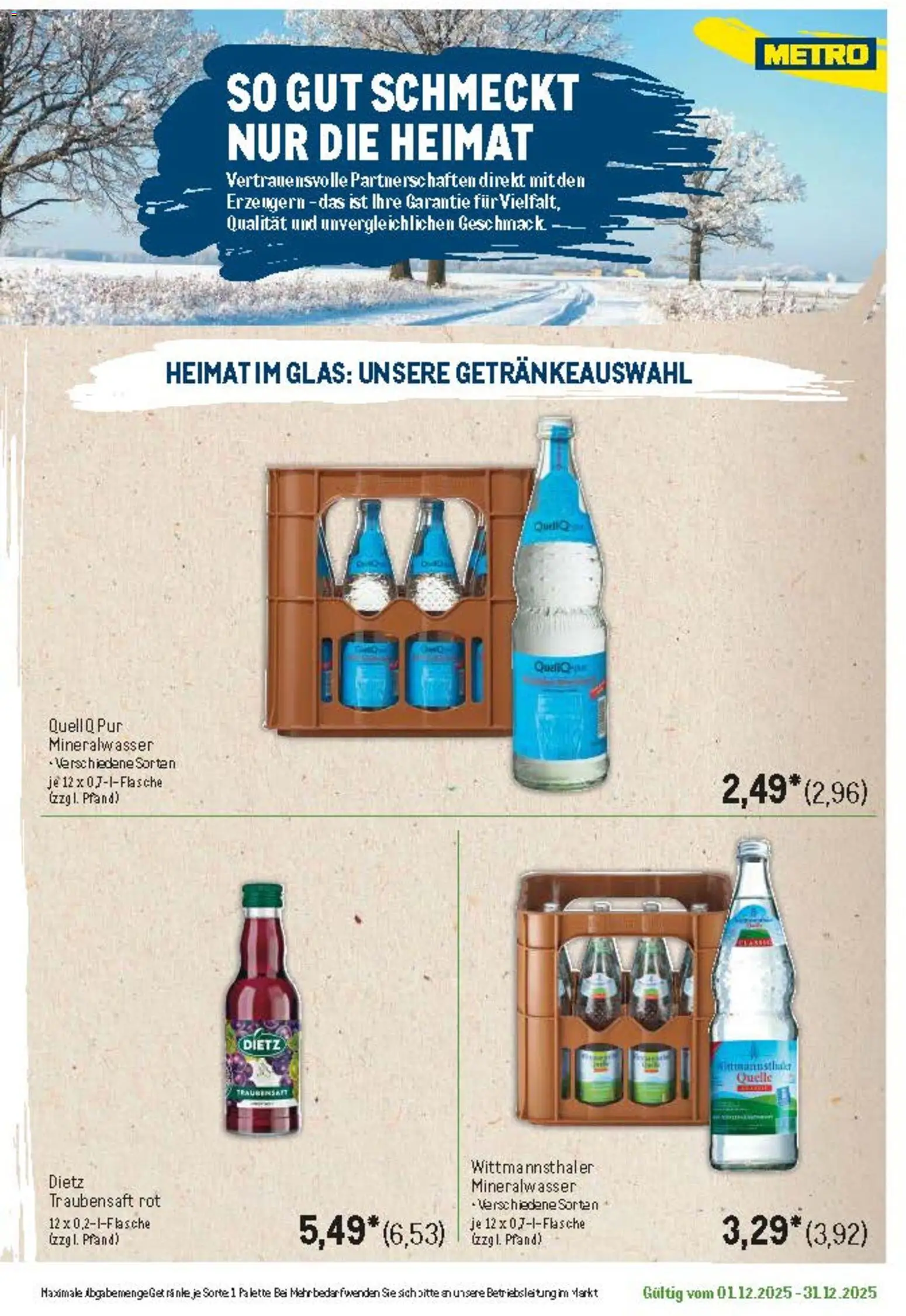 Metro Regionaler Flyer – gültig ab 01.12.2025 | Seite: 40 | Produkte: Mineralwasser