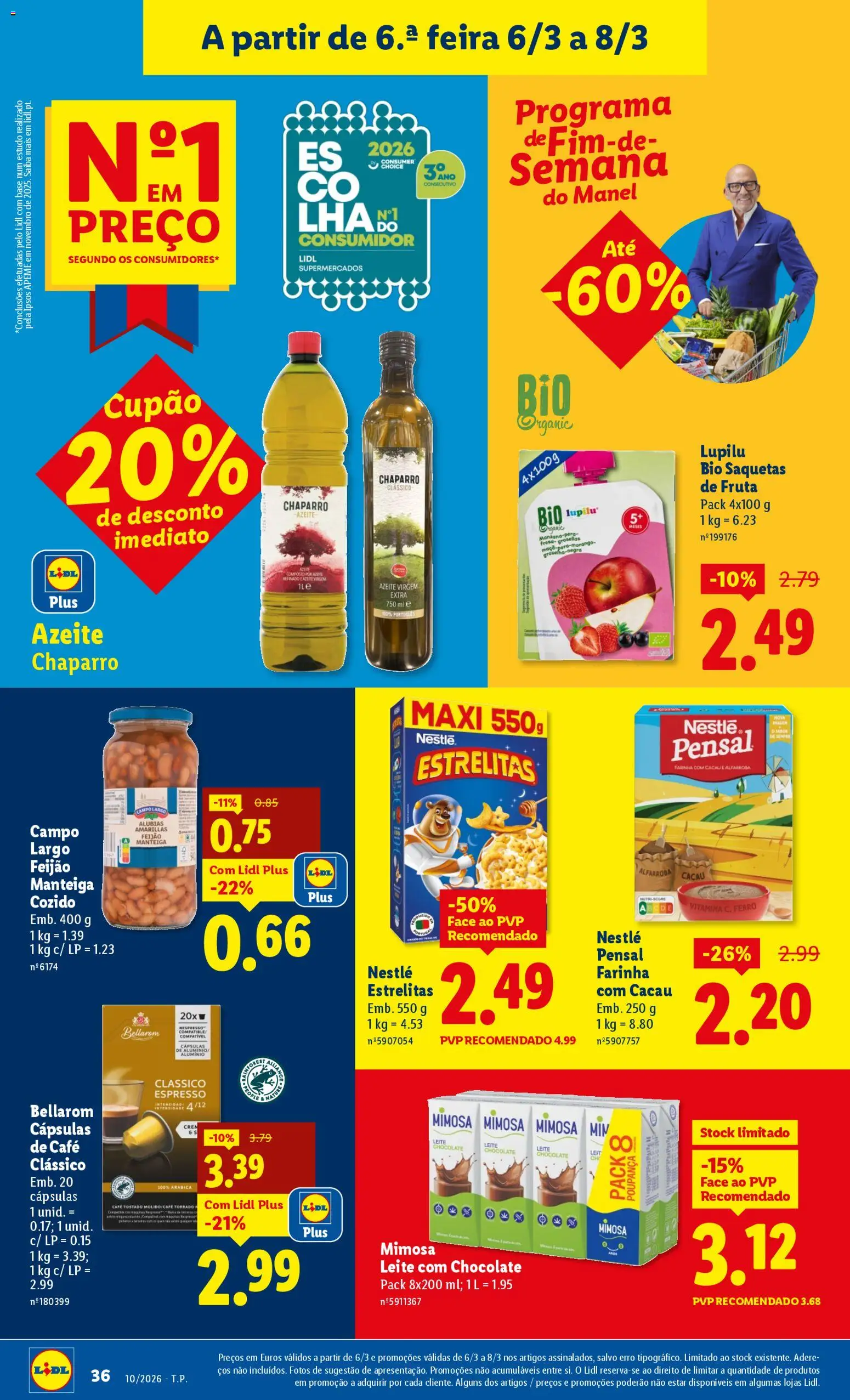 Lidl folheto │ válido de 02.03.2026 | Página: 36 | Produtos: Azeite, Ferro, Base, Chocolate