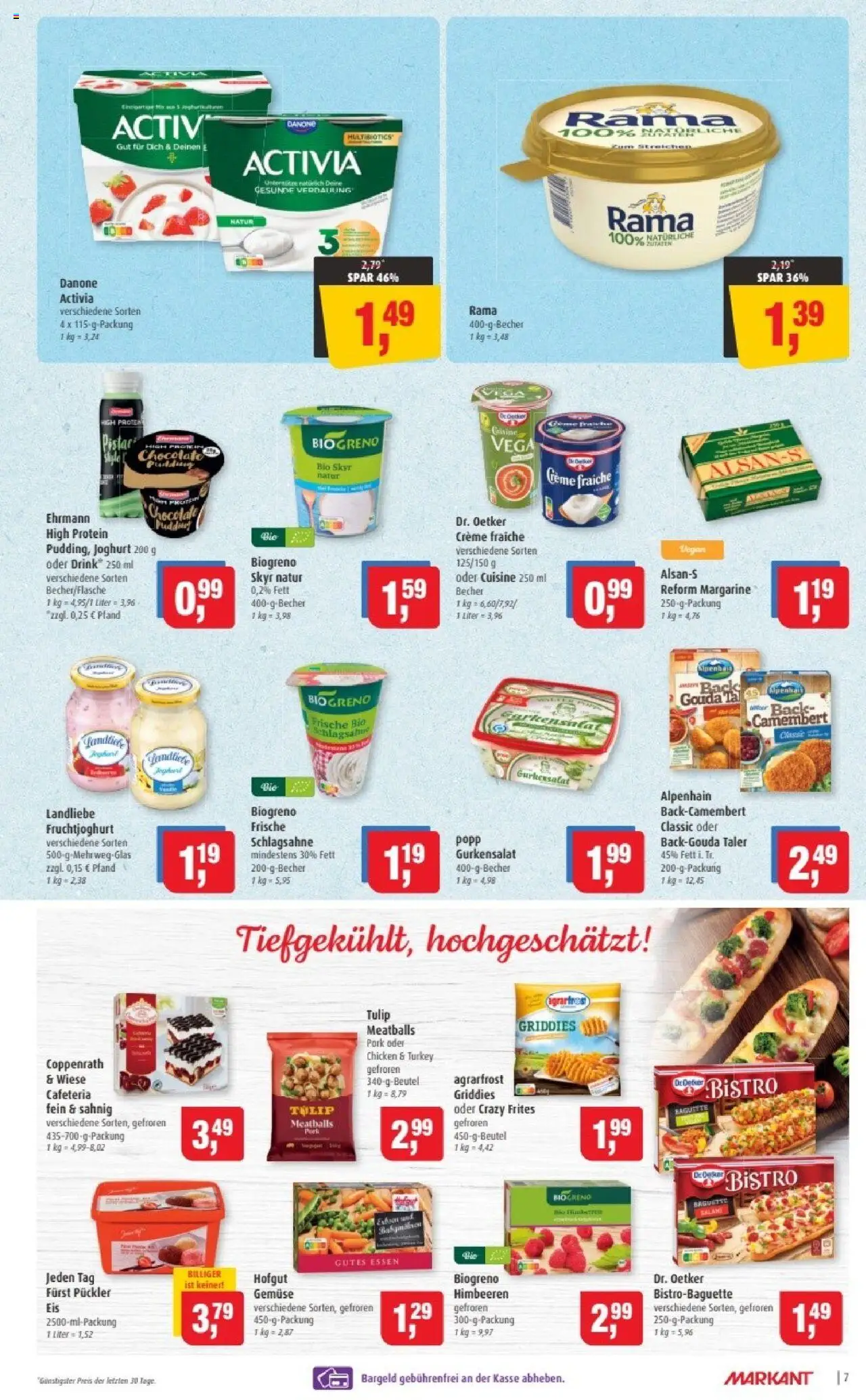 Markant Prospekt 	 – gültig ab 20.10.2025 | Seite: 7 | Produkte: Margarine, Rama, Joghurt, Gouda