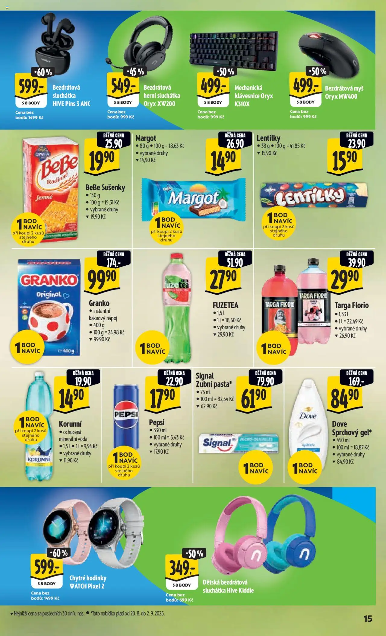 Albert leták - Hypermarket od 20.08.2025 | Strana: 24 | Produkty: Klávesnice, Granko, Bebe sušenky, Minerální voda