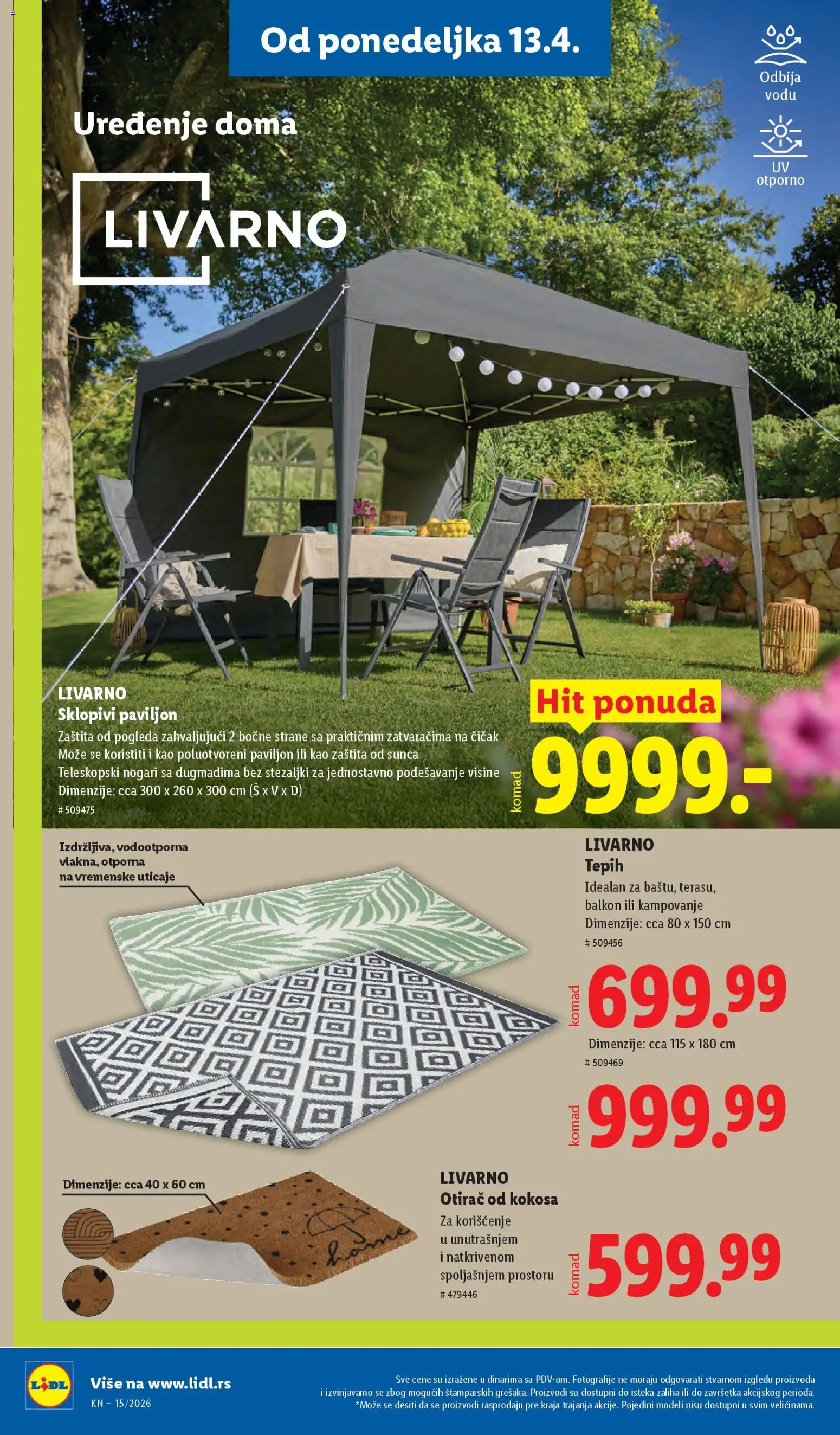 Lidl katalog - važi od 09.04.2026 | Strana: 98 | Proizvode: Tepih, Otirač
