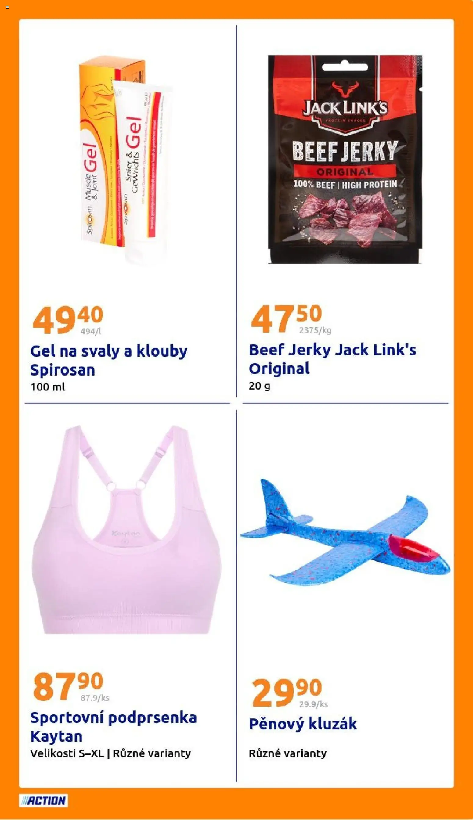 Action leták od 25.03.2026 | Strana: 19 | Produkty: Podprsenka, Sportovní podprsenka, Protein, Jerky