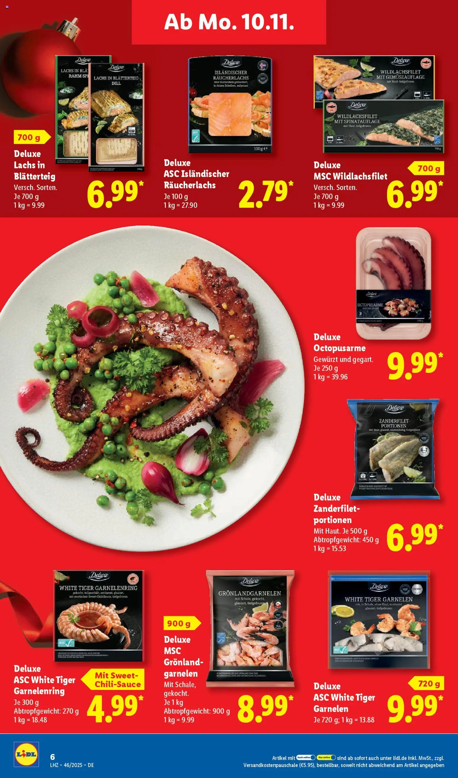 Lidl Prospekt Hilders – gültig ab 10.11.2025 | Seite: 6 | Produkte: Tür, Lachs, Dill, Tiger garnelen