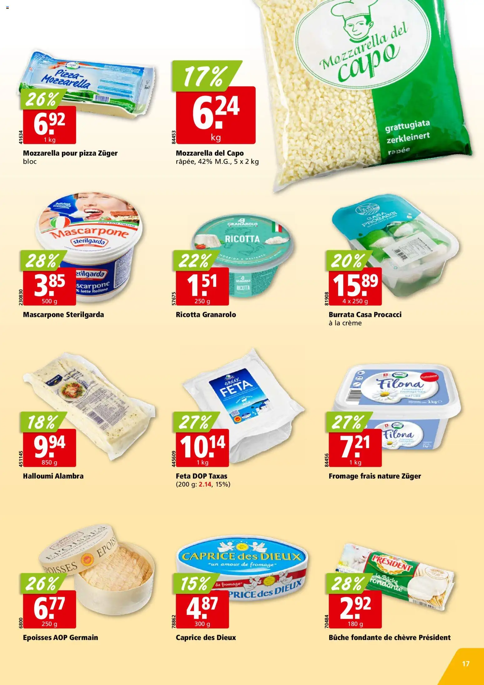 Aligro aktionen – gültig ab 13.04.2026 | Seite: 17 | Produkte: Mascarpone, Fennikel, Pizza, Creme
