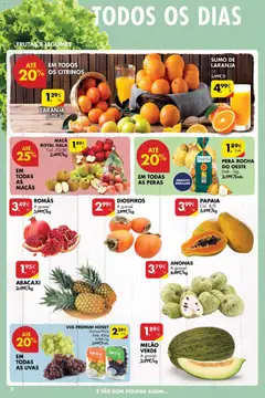 Pré-visualização Pingo Doce Poupe Esta Semana Açores válido de 05.02.2026 | Página: 2 | Produtos: Sumo, Abacaxi, Melão, Uvas