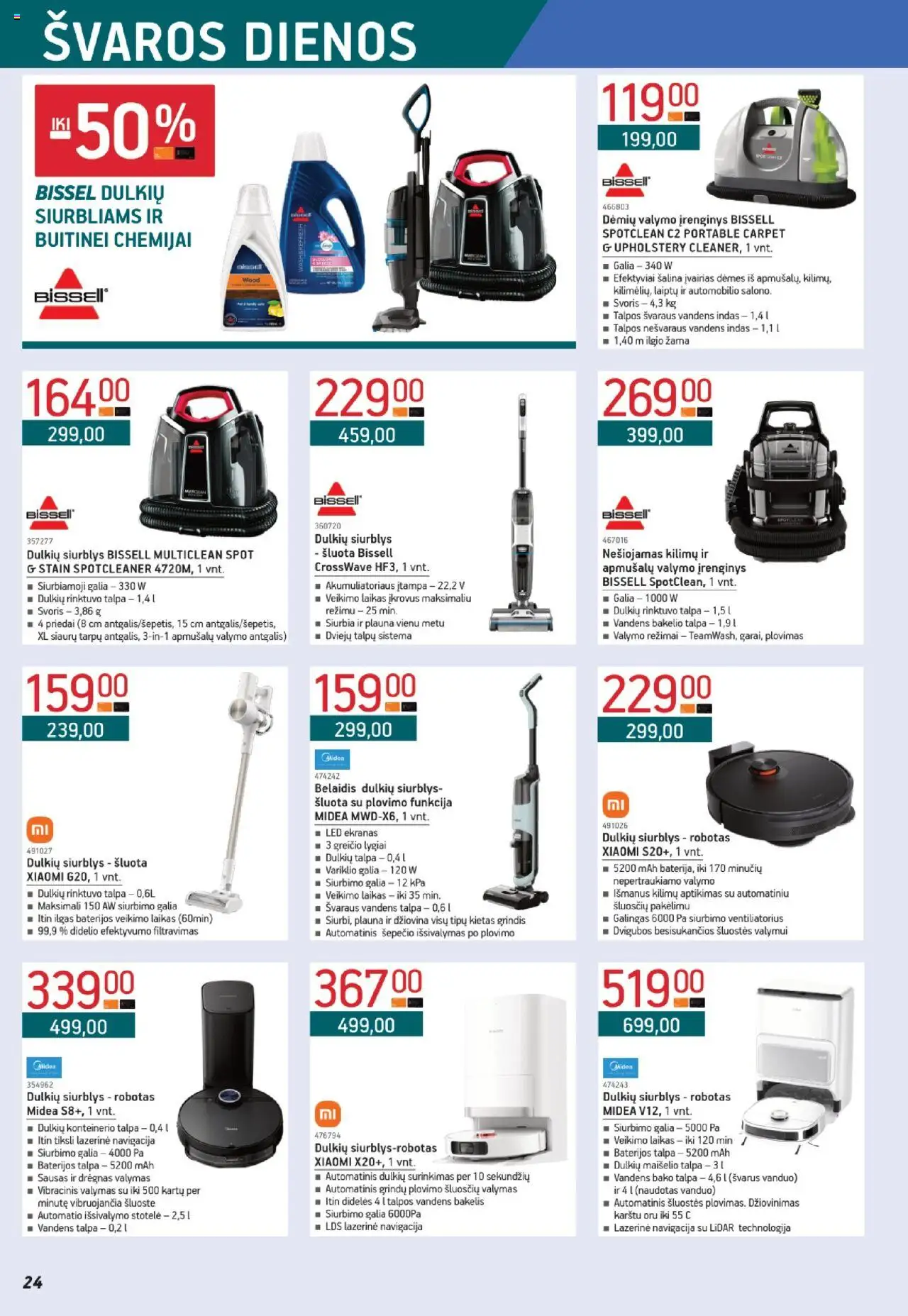 ERMITAŽAS - Leidinys│galioja nuo 04.08.2025 | Puslapis: 24 | Prekių: Ventiliatorius, Robotas
