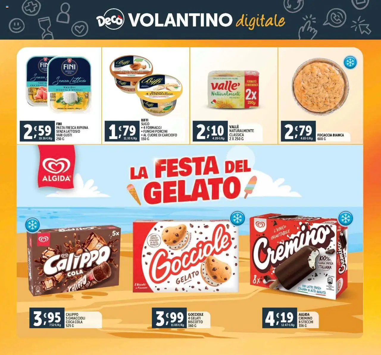 Volantino Decò del 08.08.2025 | Pagina: 23 | Prodotti: Biscotti, Latte, Ravioli, Sugo