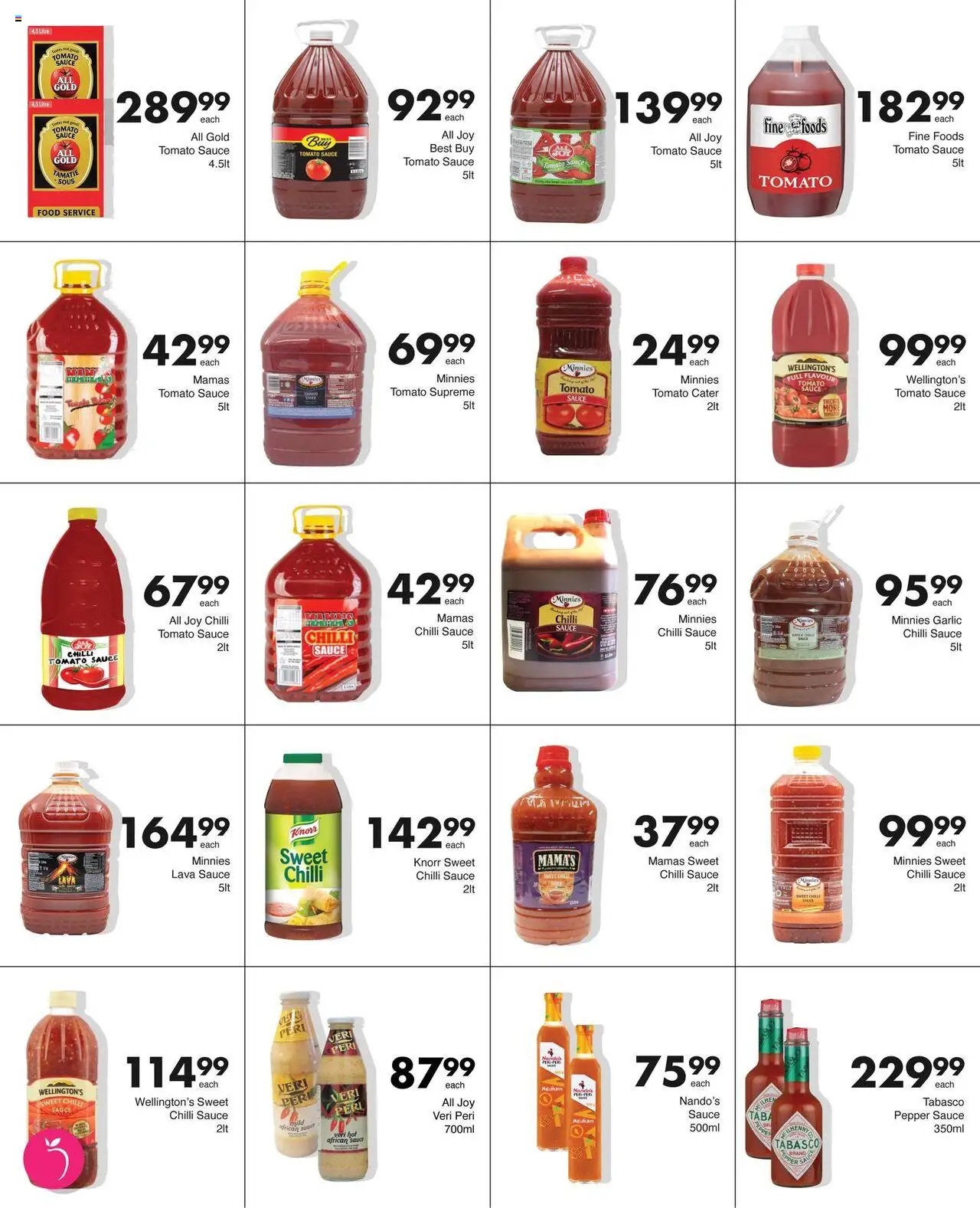 Save Catering Specials  │ valid from 04.08.2025 | Page: 16 | Products: Sauce, Garlic, Peach, Chilli