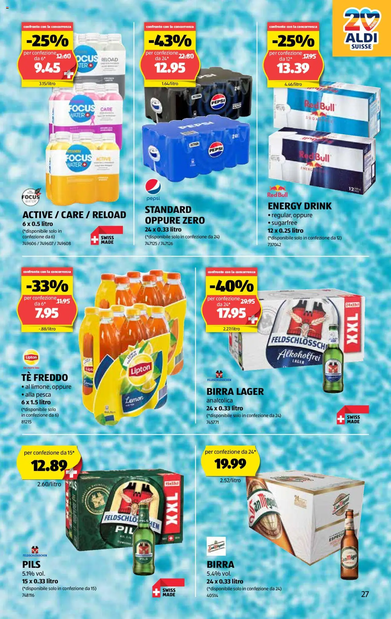 Aldi - Sfoglia online il volantino ab 26.06.2025 | Seite: 28 | Produkte: Ridge, Red bull, Pils