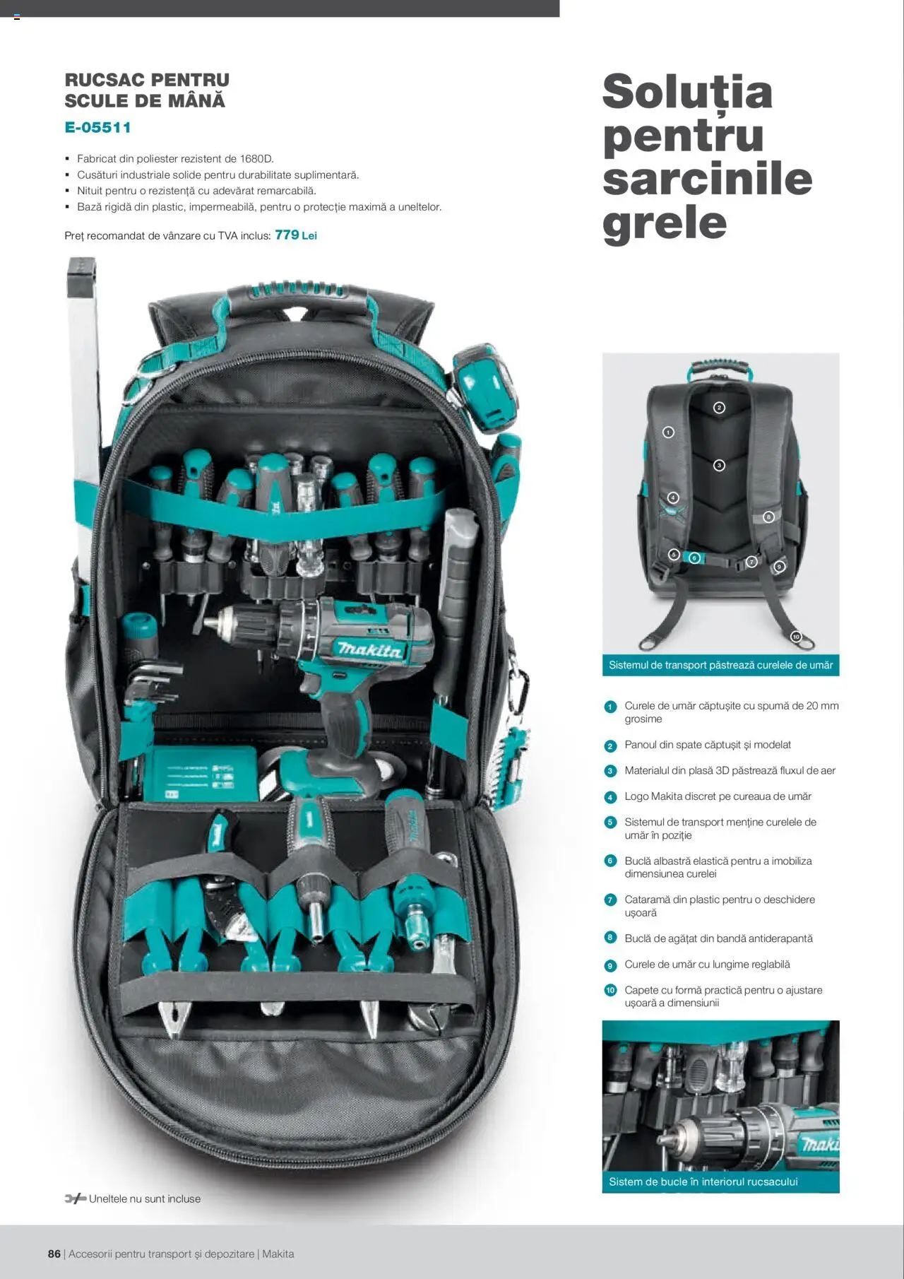 Makita catalog - Accesorii pentru transport si depozitare   – valabil de la 06.09.2021 | Pagină: 86