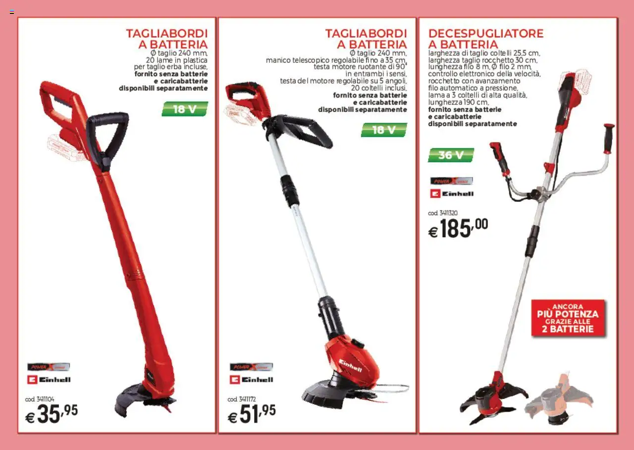 Volantino Brico OK del 03.03.2025 | Pagina: 23 | Prodotti: Decespugliatore, Batteria, Batterie, Caricabatterie